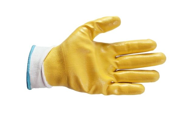 protective gloves, yellow gloves, rubber gloves, hand signs