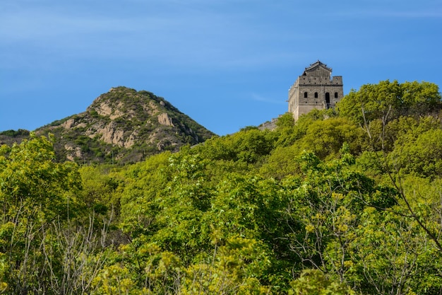 Protective wall beautiful watchtower The Great Wall of China