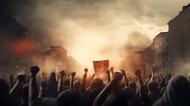 Protest PowerPoint Background Image