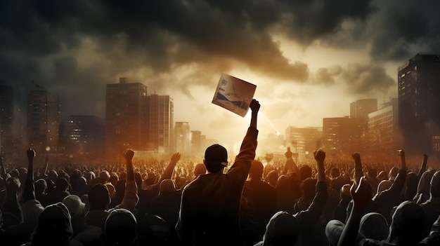 Protest PowerPoint Background Image