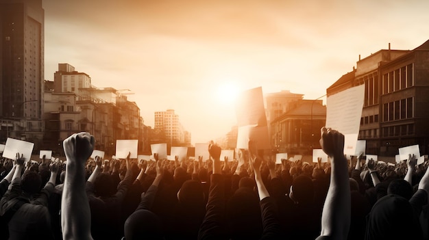 Protest PowerPoint Background Image