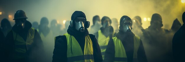 Protesters in yellow vests