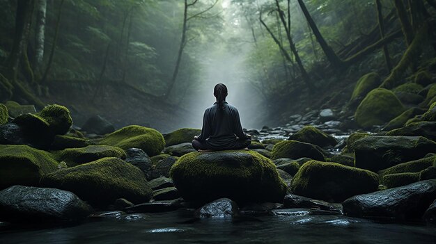 Provoking Image of a Person Meditating