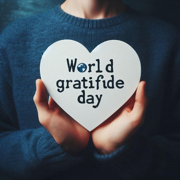 Photo psd banner design for world gratitude day