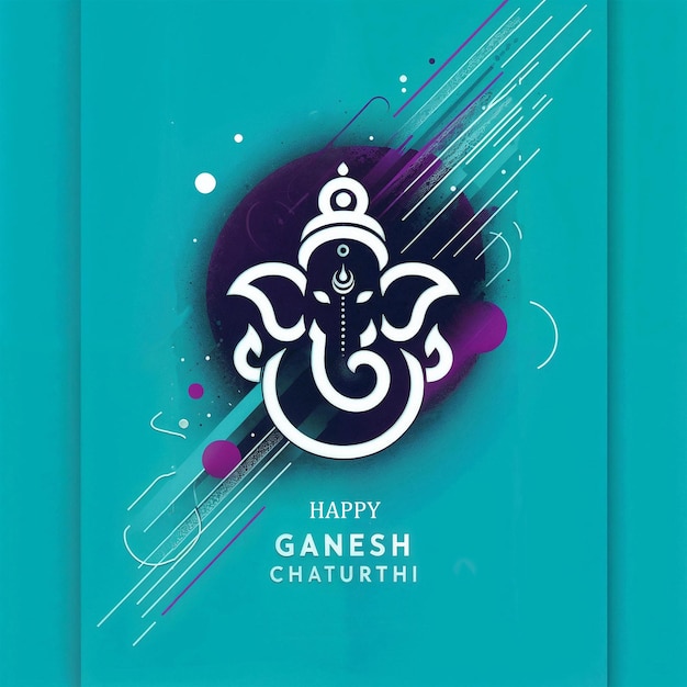 PSD happy Ganesh Chaturthi social media poster template