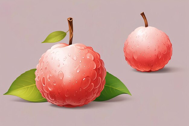 PSD Lychee Isolated on Alpha Layer