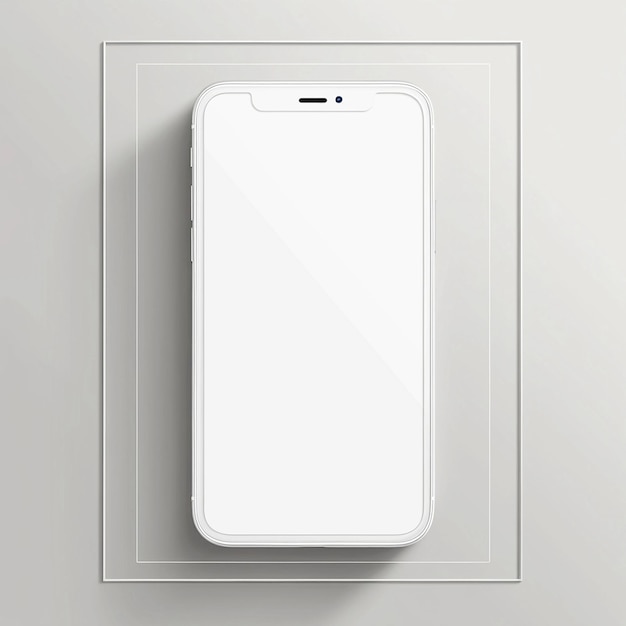 Psd phone template with blank frame for design