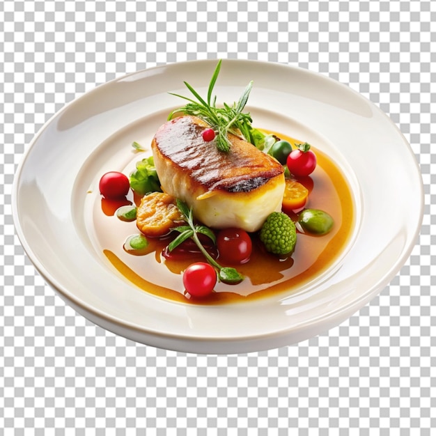 Psd png of a plate of tasty caprese salad