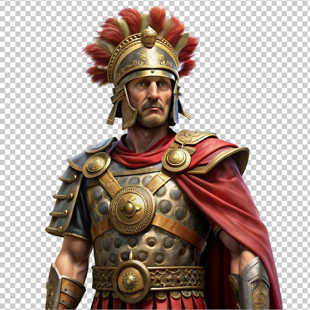 PSD of a roman soldier on transparent background