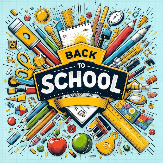 PSD welcome back to school social media poster template