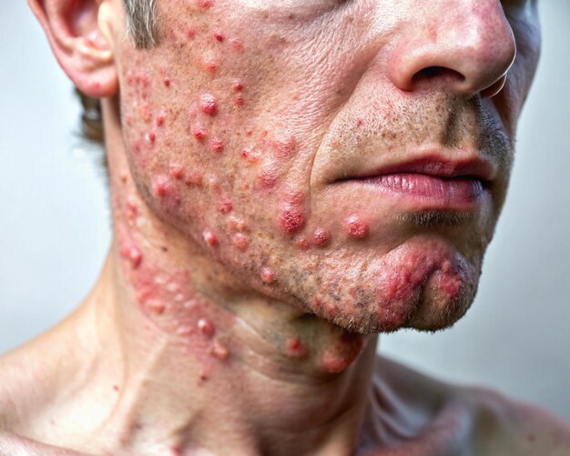 Photo psoriasis allergy face rash itchy face rash