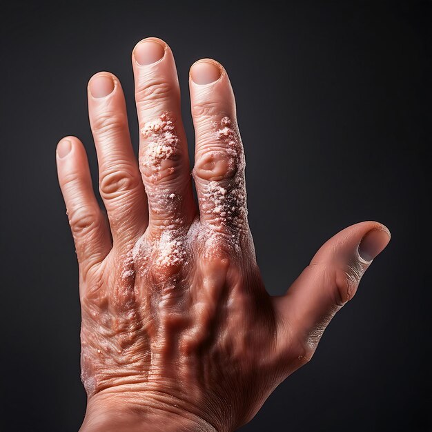 Photo psoriasis in the human body