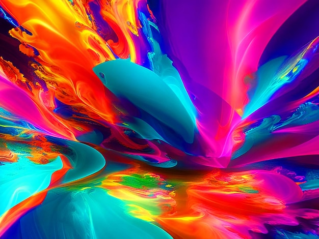 Psychedelic color explosion motion effects motion blur ultra bright colors splash art 8K rasul