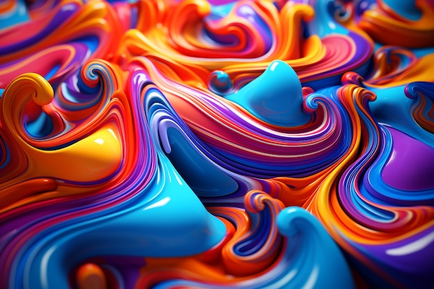 A Psychedelic Colorful Background Design