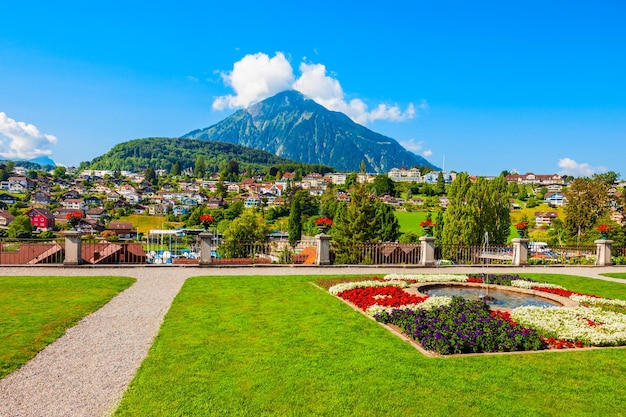 Public park in Spiez Switzerland