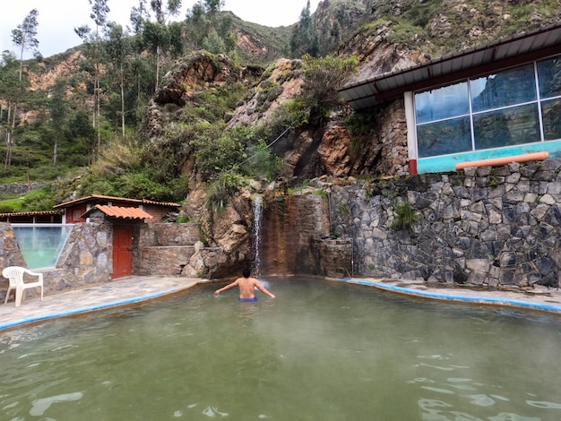 Public pool of hot springs