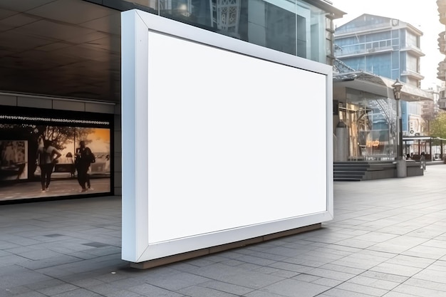 public shopping center mall or business center advertise mockup template generative AI