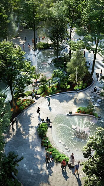 Photo public space design parks plazas and social gathering areas