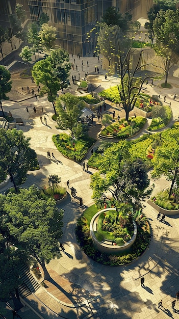 Photo public space design parks plazas and social gathering areas