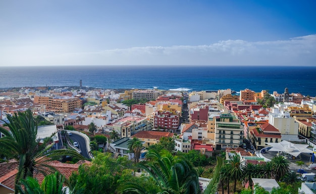 Puerto de la Cruz touristic city Tenerife Canary islands Spain