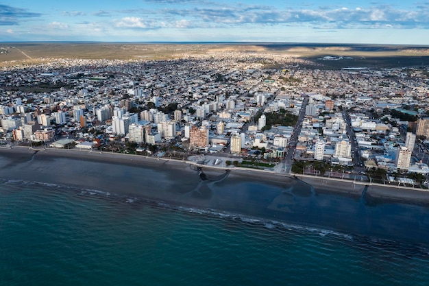 Puerto Madryn City entrance portal to the Peninsula Valdes natural reserve World Heritage Site Patagonia Argentina