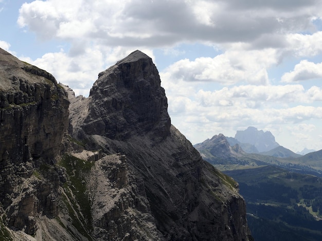 Puez mountains dolomites panorama landscape