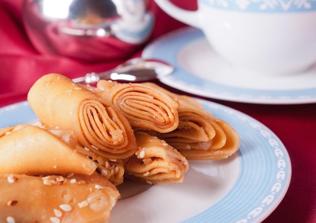 Puff pastry with sesame seeds