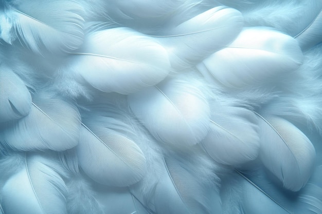 Photo puffy fluffy plumes of a decorative feather