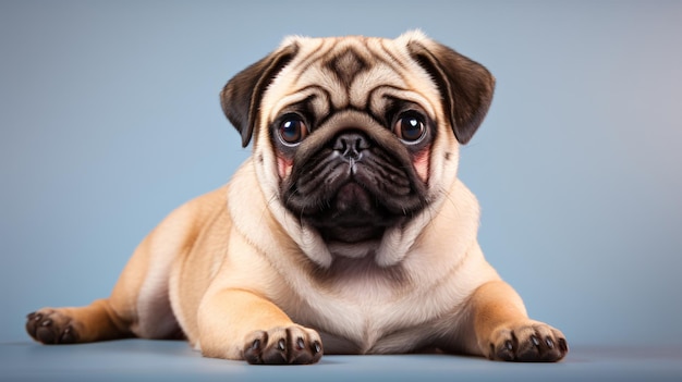 Pug dog isolated on white