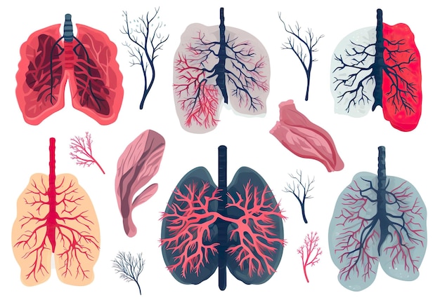 Pulmonary disease abstract concept vector illustration