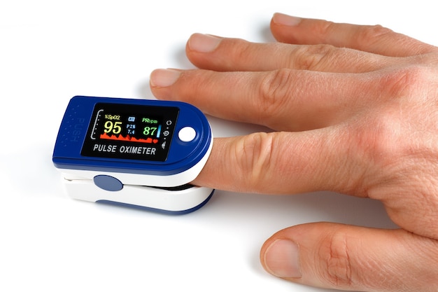 Pulse oximeter is a device for measuring the amount of oxygen in the blood on the finger