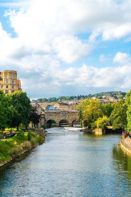 Pulteney Bridge upon River Avon in Bath