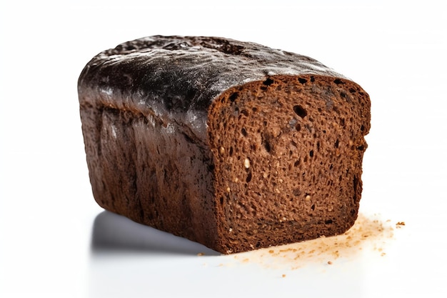 A pumpernickel bread with a dark shiny crust