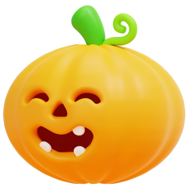 pumpkin 3d render icon illustration