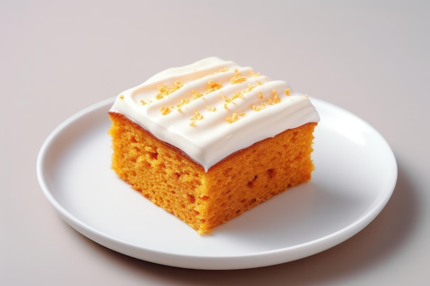 Pumpkin Cake Topped With Cream Cheese Frosting Delightful Treat