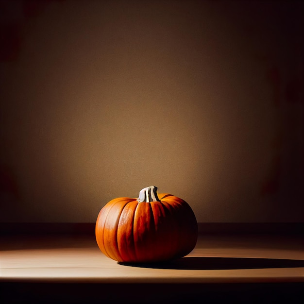 Pumpkin for food or Halloween celebration 3d illustration