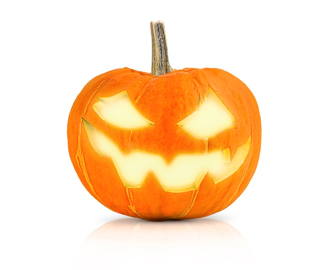 Pumpkin for halloween on isolated white background