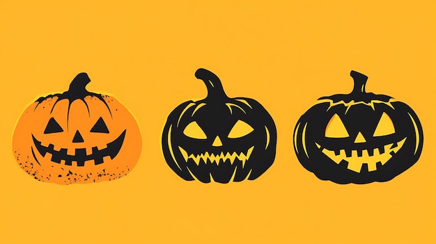 Pumpkin for Halloween silhouette vector EPS