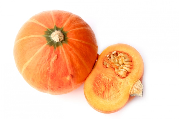 Pumpkin isolated on a white surface