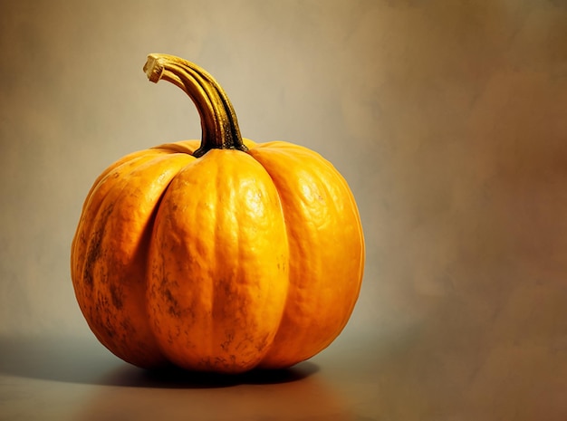 Pumpkin isolated on yellow background