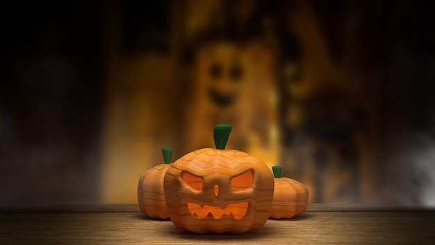 The pumpkin jack for halloween holiday concept 3d rendering.