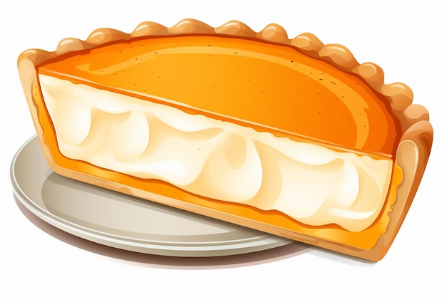 Photo a pumpkin pie clipart with a slice being pumpkin clip art image