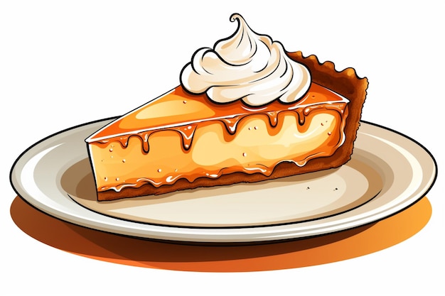 Photo a pumpkin pie clipart with a slice being pumpkin clip art image