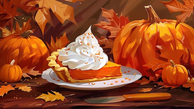 Photo pumpkin pie and whipped cream asthetic wallpaper ar 169 v 6 job id 9f960723389442c1918b762ac95cd40b