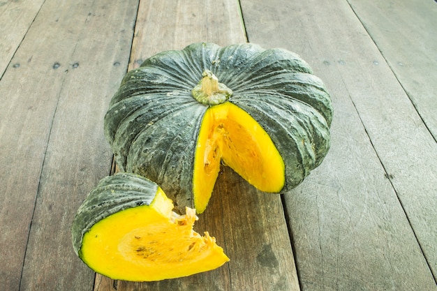 Pumpkin on the table.