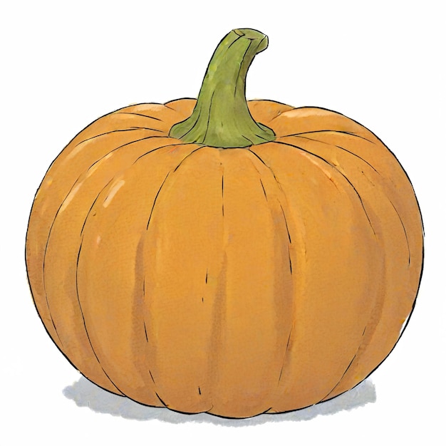 Photo pumpkin watercolor illustration sketch drawing style clipart