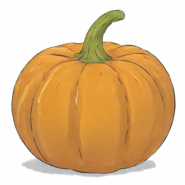 Photo pumpkin watercolor illustration sketch drawing style clipart