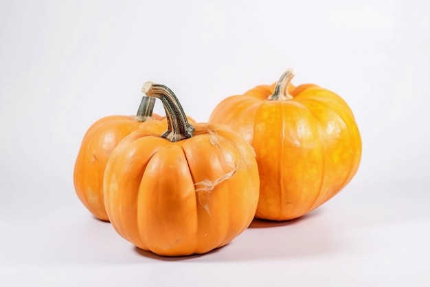 Pumpkin on a white background AI Generated