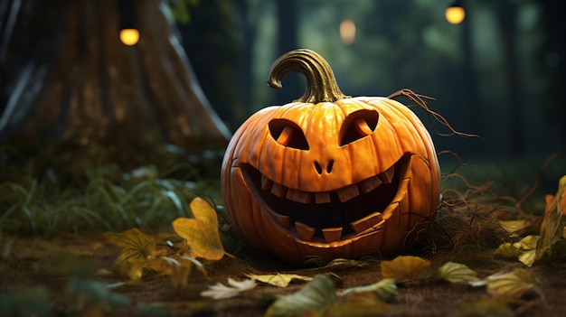 a pumpkin with a smile on its face is shown in a photo