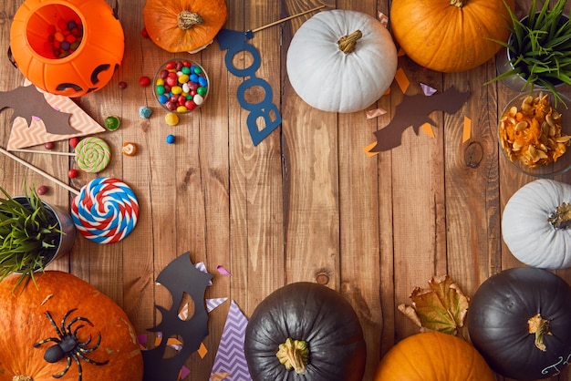 Pumpkins on the table